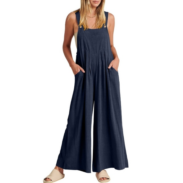 Valeska™ Plus-kokoinen jumpsuit leveillä lahkeilla