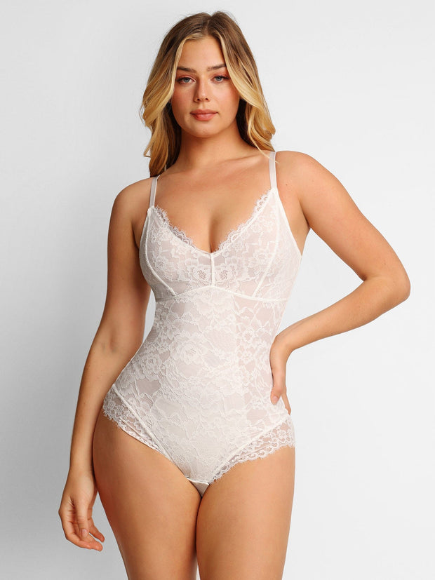 Vellana's™ SSeksikäs pitsi Deep-V kaula-aukko Bodysuits